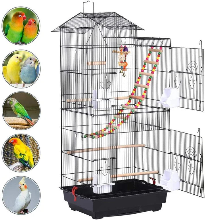 39-Inch Roof Top Large Flight Parrot Bird Cage